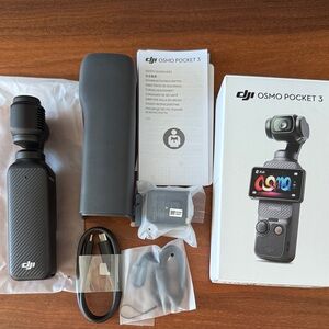 DJI Pocket 3 4K Handheld Camera: USB-C, Image Stabilization, 2" Screen